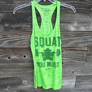 G2 OG Neon Green Graphic Tank Top Size Large